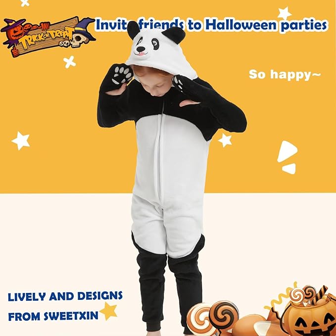 SWEETXIN Unise Kids Jumpsuit Cosplay Onesie One Piece Suit for Girls Boys Halloween Character Costume Dress Up Party
