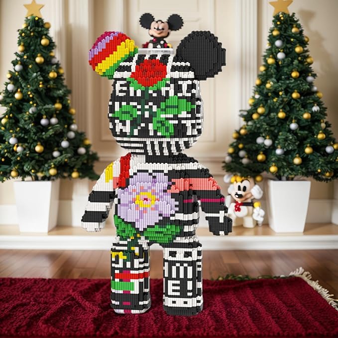 Bear Micro Mini Building Block Sets for Adults, No Compatible with Lego,6150PCS Building Toys for Home & Office Decor, MOC 3D Creative Model Gifts for Christmas