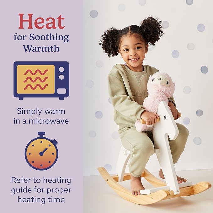 warmies Microwavable & Weighted Stuffed Animals, Llama - Heated Stuffed Animal Plushie for Warmth & Comfort - Cute Soft Plush Toys for Adults & Children (Boys, Girls, Babies & Toddlers)