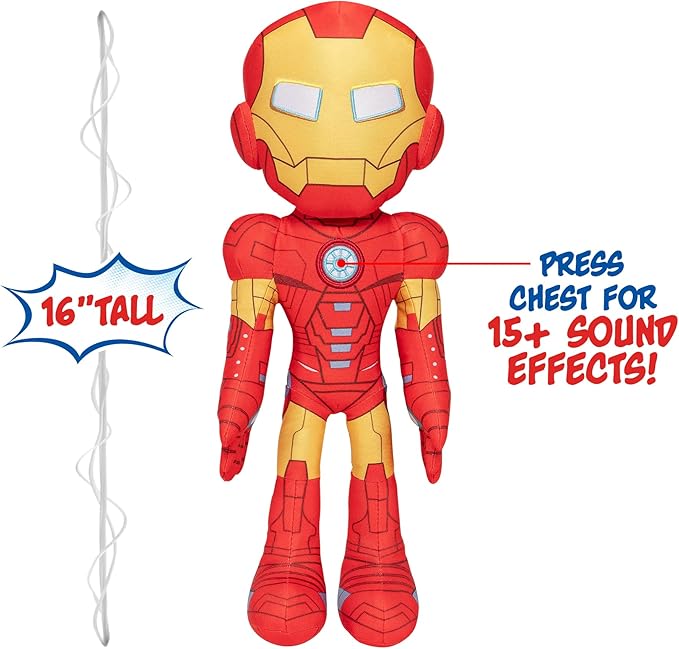 Marvel Spidey and His Amazing Friends My Friend Iron Man Feature Plush - 16-Inch Talking Plush with 16 Unique Phrases