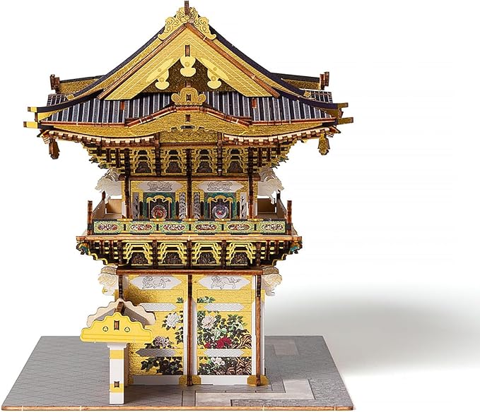Nikko Toshogu Yomeimon Gate Color Edition – Wooden 3D Model Kit – DIY Japanese Architecture Craft – No Tools Required – Display Piece & Gift Idea