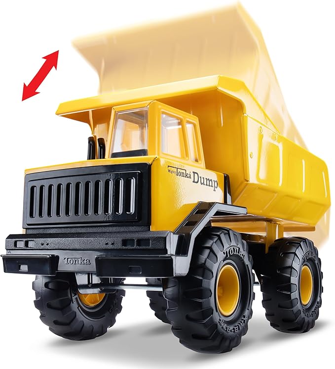 Tonka Retro Mighty Dump Truck - Collector's Edition - Made with 2X More Steel, Kids Construction Toy, Metal Truck, Toy Truck for Boys and Girls, Kids, Toddlers, Ages 3+