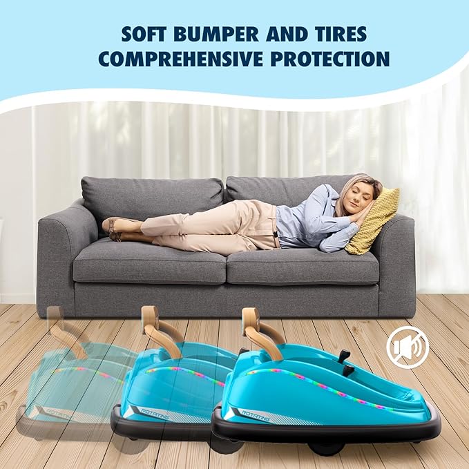 Bumper car, 12V Electric Kids-Bumper car Ride Toys with Remote and Music Function, Perfect Kids Gifts Baby Bumper car for Toddlers Ages 1-6 for Birthday, Children's Day, and Christmas,Red