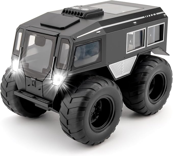 1:24 Sherp All Terrain Off Road Vehicle Diecast Car Model, Collecting Diecast Pull Back Beach Motorcycle Toys Car for Kids Boys Girls (Black)