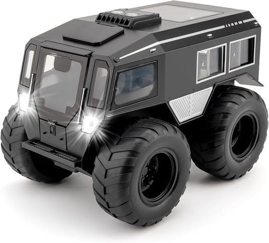 1:24 Sherp All Terrain Off Road Vehicle Diecast Car Model, Collecting Diecast Pull Back Beach Motorcycle Toys Car for Kids Boys Girls (Black)