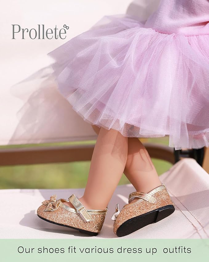 18 inch Doll Shoes - 7 Pairs with Gift Box, Compatible with American Doll