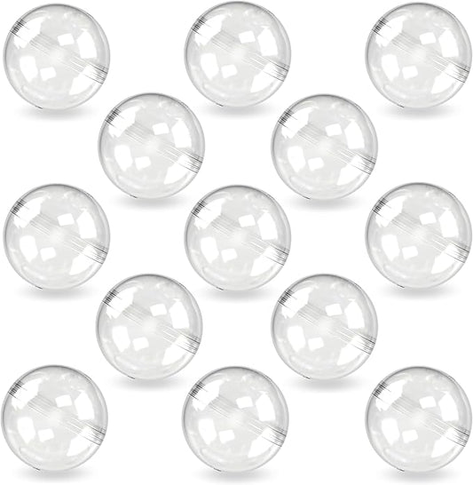 Capsule Vending Machine Round 100 pcs 1.26 inch - Gumball Machine Capsules Bulk Clear Container - Easter Basket Stuffers Birthday Gifts Pinata Stuffers DIY Craft Supplies - Clear Capsules Empty