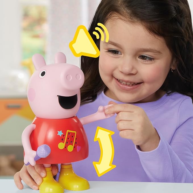 PEPPA PIG Talk & Sing Peppa Doll, Musical Toy with 50+ Sounds, Phrases, and Songs, Preschool Toys for 3 Year Old Girls and Boys and Up