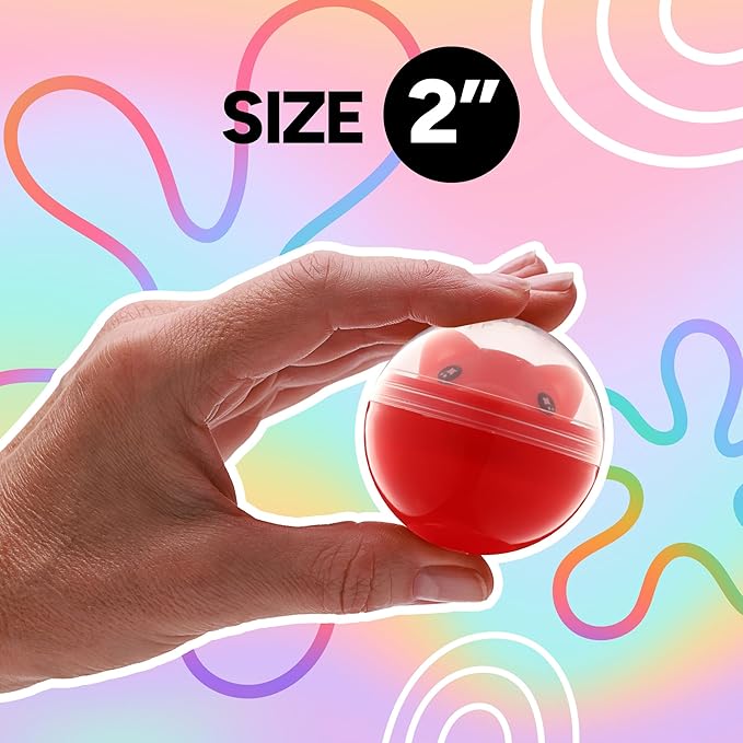 Capsule Vending Machine Translucent Round Capsules Empty 100 pcs 2 inch - Gumball Machine Capsules Bulk Party Favors Containers - Easter Basket Stuffers Gifts Pinata Stuffers DIY Craft Supplies