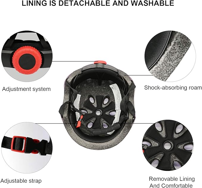 Kids Bike Helmet,Toddler Skateboard Helmets for Ages 2-3-5-8-14 Years Boys Girls，Adjustable Multi-Sport Bicycle Skateboarding Football Roller Skating Scooter Rollerblade Balance Bike Helmet