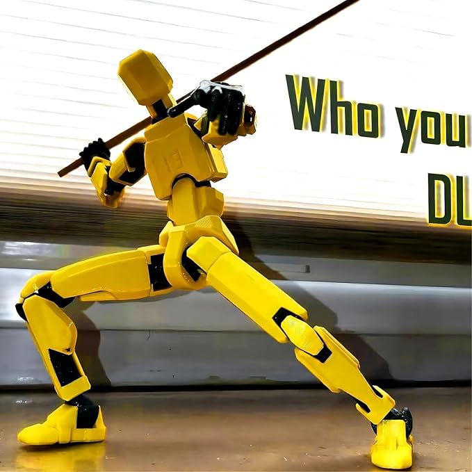 2025 New Assembly Completed-Titan 13 Action Figure,Dummy Robot 13 Action Figures Set,3D Printed Multi-Jointed Action Figures,Nova 13 Action Figure for Collectors Desktop Decorations (Yellow)