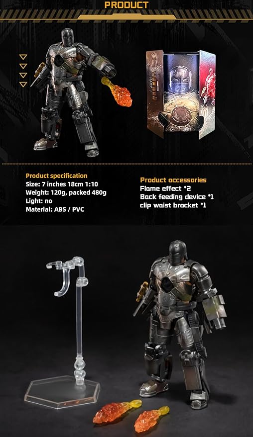 OVONNI 7 Inch MK1(1/10 Scale) Action Figure,Exquisite Painting Collectible Figure with Lots of Accessories