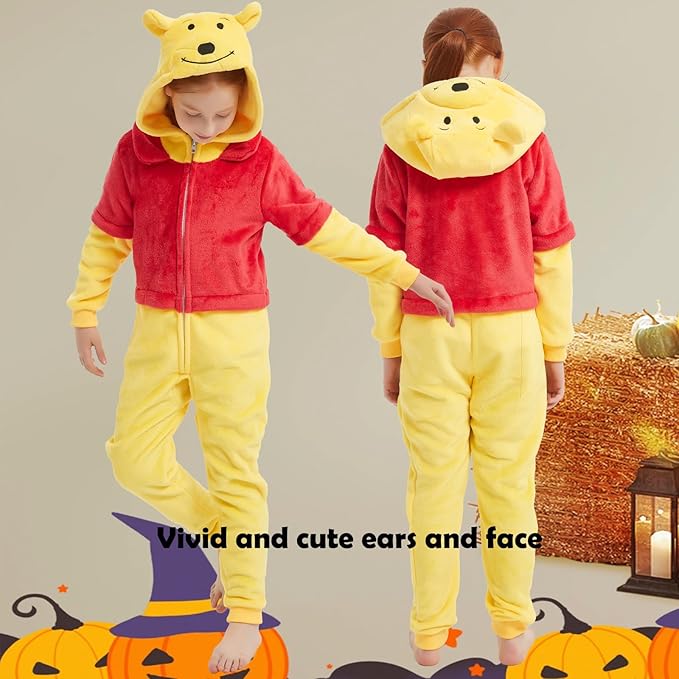 SWEETXIN Unise Kids Jumpsuit Cosplay Onesie One Piece Suit for Girls Boys Halloween Character Costume Dress Up Party