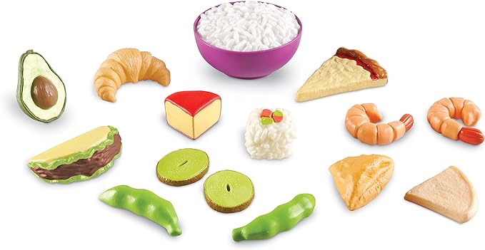 Learning Resources New Sprouts Multicultural Play Food Set - 15 Pieces, Ages 18+ Months Pretend Play Food for Toddlers, Preschool Learning Toys, Kitchen Play Toys for Kids