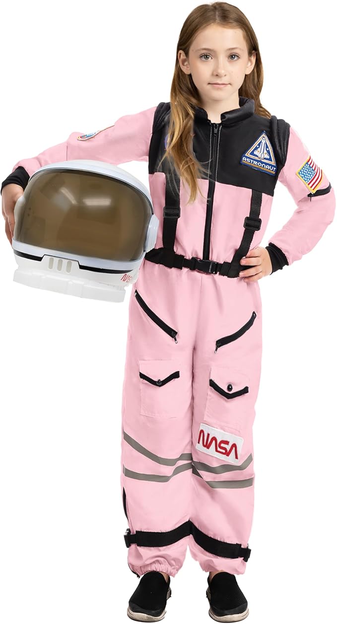 Spooktacular Creations Astronaut Costume with Helmet, Space Suit for Toddler, Kids Astronaut Halloween Costume for Cosplay
