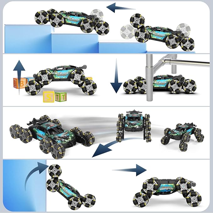 8WD Gesture Sensing RC Stunt Car, Hand Controlled Climbing Drift Dinosaur Remote Control Car, Kids Cool Toys for Ages 6 7 8-13 Boys, Christmas Birthday Gifts Ideas for 9 10 11 12 Year Old Boys