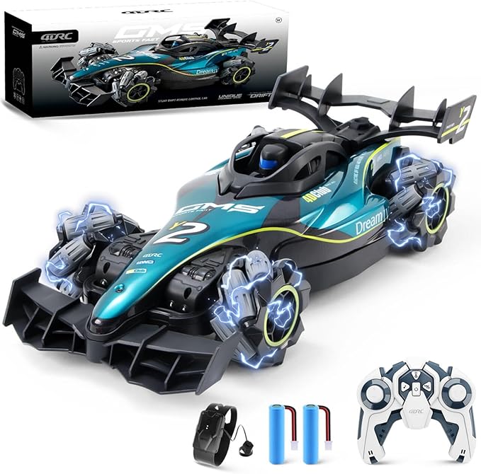 4DRC Y2 RC Crawler,Remote Control Stunt Car with Gesture Controller, Off Road Monster Truck,2.4Ghz RTR All Terrain Hobby 20KM Truck,8 12 14 Boy Kids Toys Adult Gifts,2 Battery