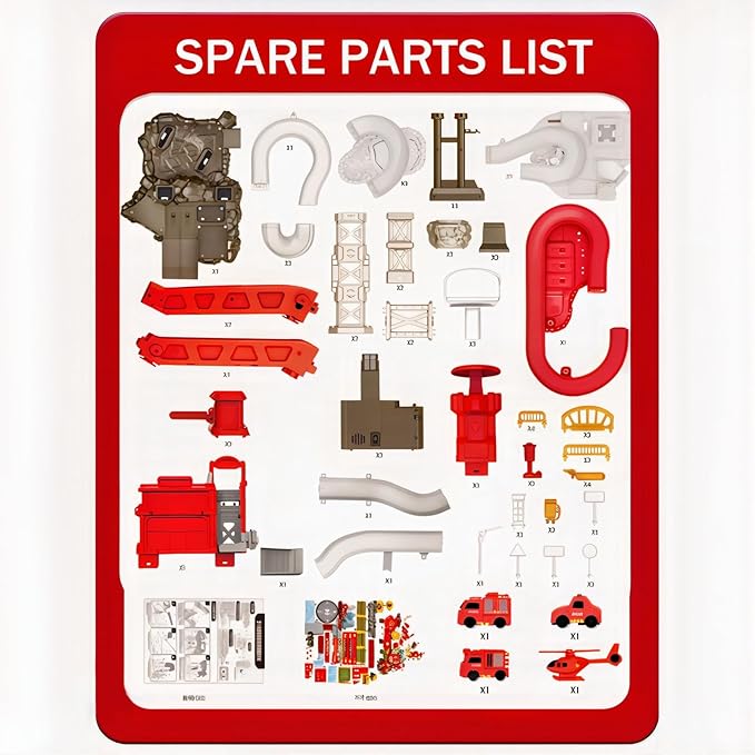 Construction Vehicle Toys Race Car Track for Kids Age 3-8 Train Set Best Birthday Gift with 4 Mini Engineering Cars