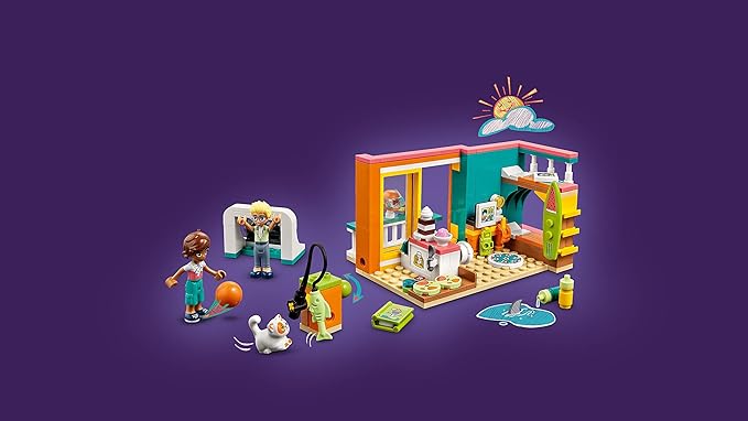 Lego Friends Leo's Room 41754, Baking Themed Bedroom Playset, Collectible Toy for Girls and Boys with Olly Mini-Doll, Accessories & Pet