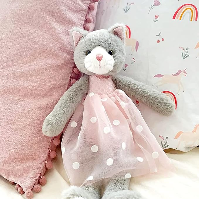 MON AMI Celeste Cat Stuffed Doll – 15”, Soft Plush Animal Doll, Use as Toy or Room Décor for Kids of All Ages