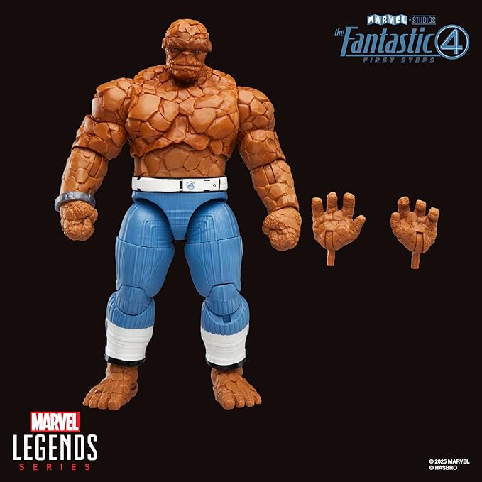 Marvel Legends Series The Thing, The Fantastic Four: First Steps Ben Grimm Movie Collectible 6 Inch Action Figure Toy