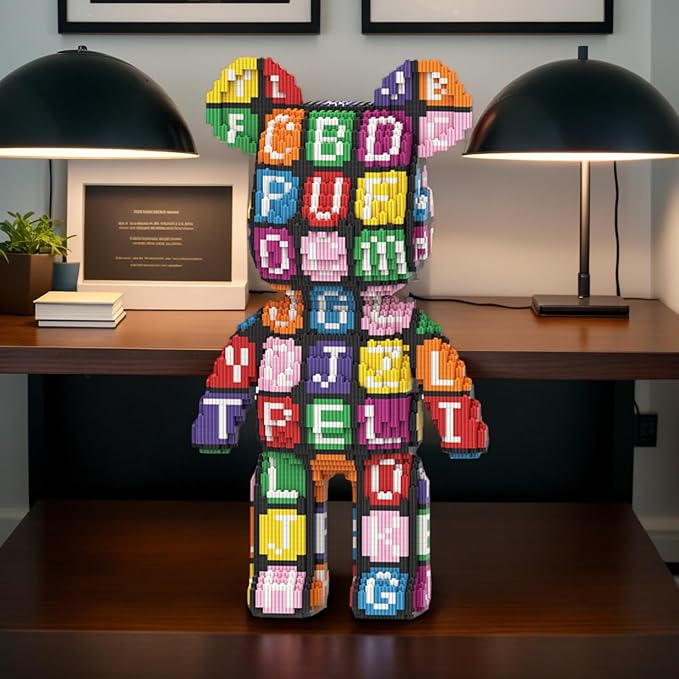 Bear Micro Mini Building Block Sets for Adults, No Compatible with Lego, 6800PCS Building Toys for Home & Office Decor, MOC 3D Creative Model Gifts for Christmas