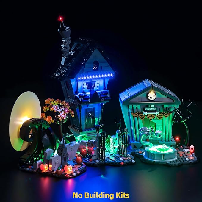 BrickBling LED Light Compatible with Lego Tim Burton's The Nightmare Before Christmas, Creative Lighting Kit Compatible with Lego 21351(No Model) (Classic Version Light)