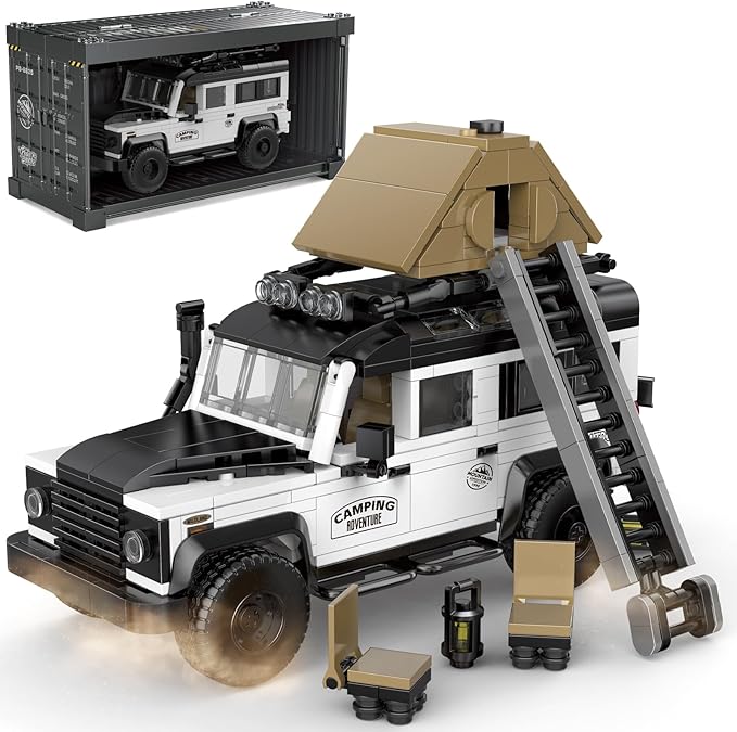 Off-Road Vehicles Car Building Toy with Collectible Storage Box(676 Pcs) 1:32 Model,Compatible with Adult Collectible Model Cars Kits to Build for Ages 8-16 Boys Kids Hobbyist&Collector
