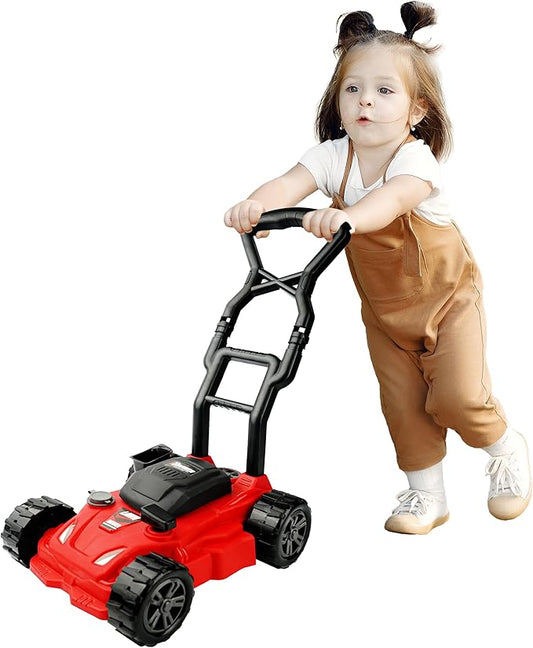 Toy Choi's Kids Lawn Mower Pretend Play Toy for Kids, Outdoor Push Lawn Toy, Preschool Gardening Push Toddler Lawn Mower Kids Toy Tool Set, Developmental Push Toy for Kids 3,4,5,6,7,8 Year Boys Girls