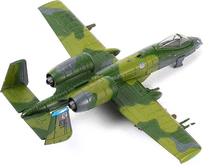 1/144 A-10 Thunderbolt II Warthog Airplane Model Military Alloy Fighter Model A10 Metal Aircraft Camouflage Paint Model for Adults Enthusiasts Collections or Gift