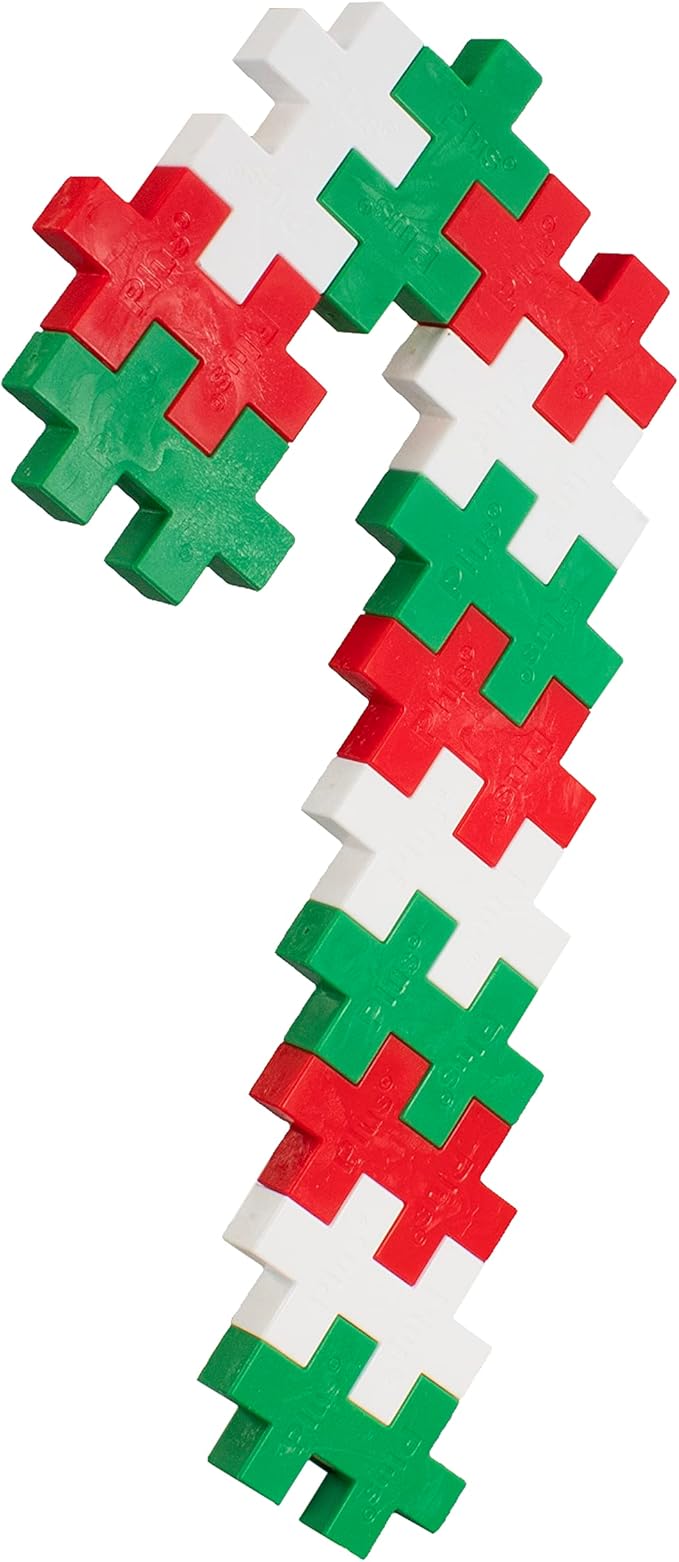 PLUS PLUS Big - Instructed Tube - 15 Piece Holiday Mix - Construction Building STEM/STEAM Toy, Interlocking Large Puzzle Blocks for Toddlers and Preschool