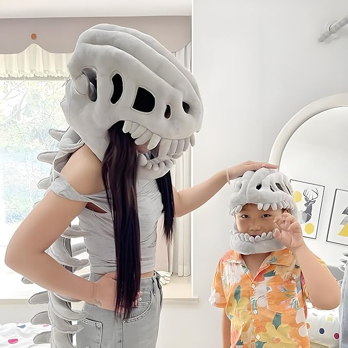 Dinosaur Costume-3D Skeleton Design,Realistic Halloween Dinosaur Skeleton Costume,Themed Skull Cosplay Props