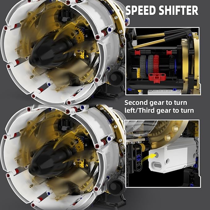 Aircraft Engine Toys Building Sets,Turbofan Engine Model That Run with Motor and Lights,Mechanical Science Education STEM DIY Project Building Kit for Adults and Kids Aged 8-14 (564 pcs)