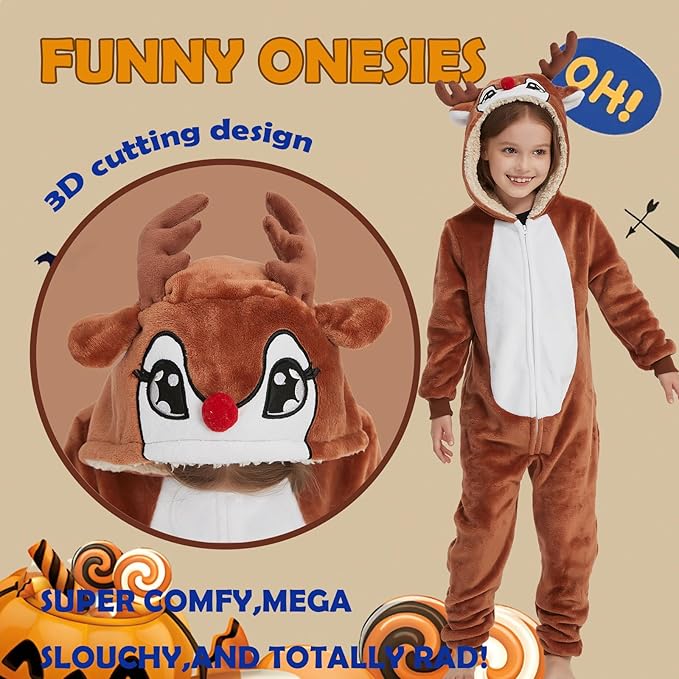 SWEETXIN Unise Kids Jumpsuit Cosplay Onesie One Piece Suit for Girls Boys Halloween Character Costume Dress Up Party