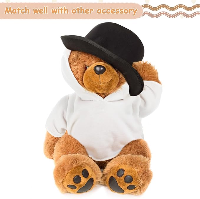 24 Pcs Stuffed Bear Clothes Bulk Sublimation Blank Stuffed Animal Shirt Plush Bear T Shirt Classic Bear Hoodie Tee Shirt Fit 14-18 Inches Stuffed Dolls