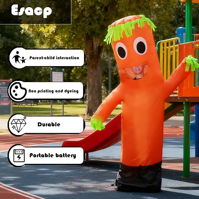 Inflatable Tube Man Costume,Inflatable Costumes for Adult,Wacky Wavy Arm Guy Funny Halloween Costume for Adults