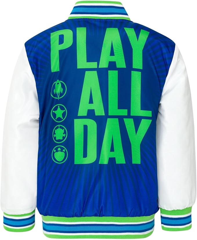 Disney Toy Story Cars Zip Up Varsity Bomber Jacket Toddler to Little Kid Sizes (2T - 7-8)