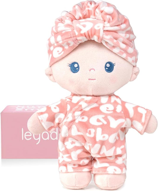 Soft Baby Doll Toys (9''), My First Baby Rag Doll for 1 Year-Old Girl Birthday Gift, Christmas Plush Toys Gift for Toddler Kids Infants-Pudding Baby
