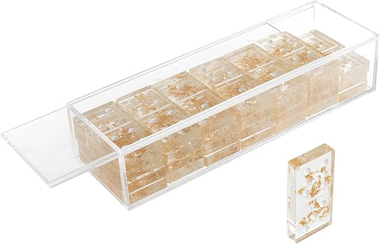 Acrylic Dominos - Gold Foil