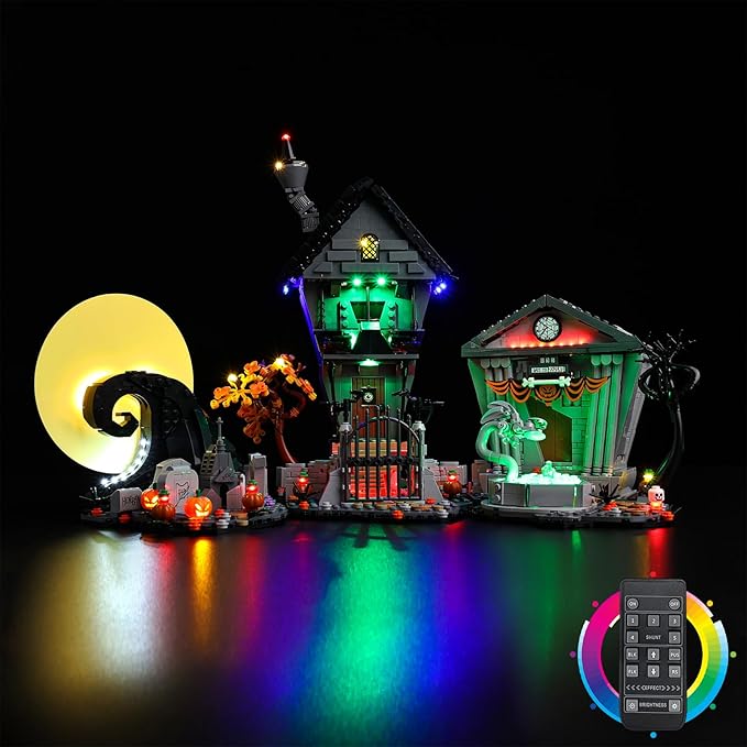 Kyglaring LED Light Kit Compatible with Lego Tim Burton's The Nightmare Before Christmas 21351 Building Blocks, Upgraded Lighting Accessories for 21351 Model Set, Lights Only, New 2025 RC Version