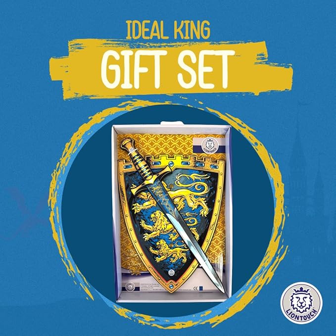 Liontouch - King Toy Sword & Shield for Boys - 3-6 Years | Pretend Play Set in Foam in Medieval Regal Style for Kids & Toddlers | Safe Weapons & Battle Accessories for Royal Costumes & Dress Up