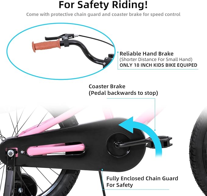 JOYSTAR Kids Bike for Ages 2-12 Years Old Boys Girls, 12-20 Inch BMX Style Kid's Bikes with Training Wheels, Children Bicycle for Kids and Toddler, Multiple Colors