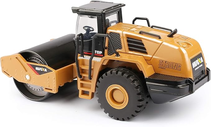 1/50 Scale Diecast Road Roller Toy, Metal Construction Vehicles Model Toy for Kids (Road Roller)