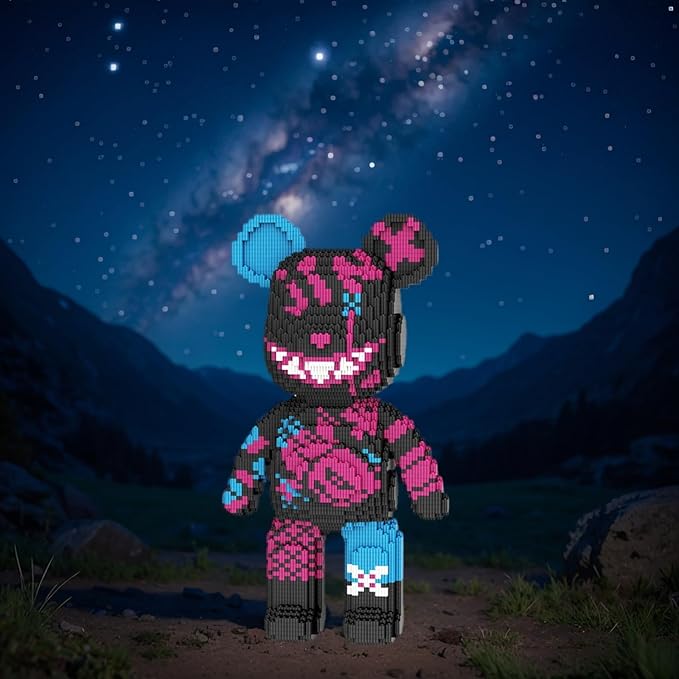 Bear Micro Mini Building Block Sets for Adults, No Compatible with Lego, Building Toys for Home & Office Decor, MOC 3D Creative Model Gifts for Christmas