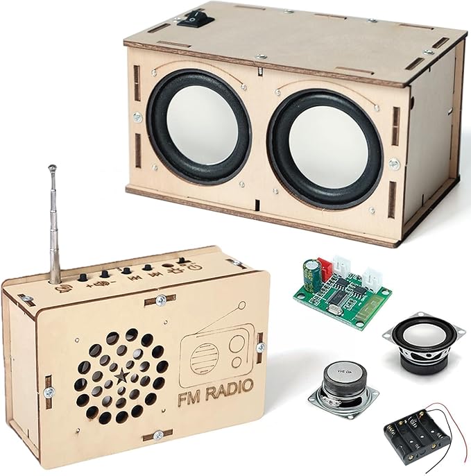 STEM Toys Building Kits for Kids Ages 8-12 14-16 Birthday Gifts for 9 10 11 12 13 14 15 Years Old Boys Girls Teens Bluetooth Speaker DIY FM Radio Science Experiments Engineering Circuits