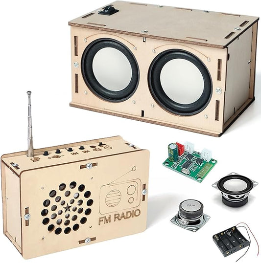 STEM Toys Building Kits for Kids Ages 8-12 14-16 Birthday Gifts for 9 10 11 12 13 14 15 Years Old Boys Girls Teens Bluetooth Speaker DIY FM Radio Science Experiments Engineering Circuits