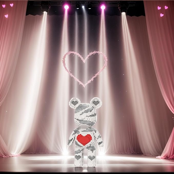 Bear Micro Mini Building Block Sets for Adults, No Compatible with Lego, Building Toys for Home & Office Decor, MOC 3D Creative Model Gifts for Christmas