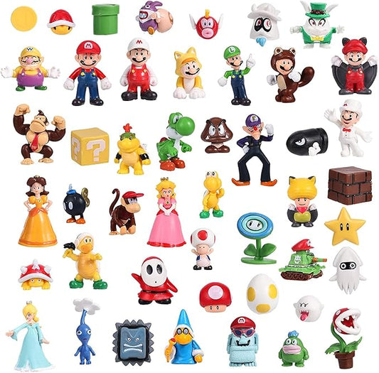 48 pcs/Set Mario Figures Toy - & Luigi Figurines – Yoshi & Bros Action Figures （2 inch）