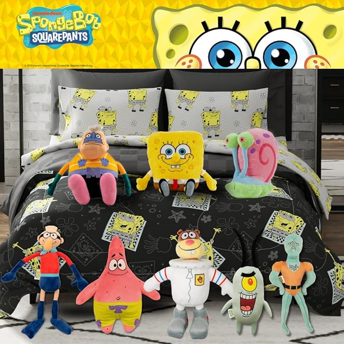 Spongebob Squarepants Gary The Snail Plush Cuddle Pillow, Super Soft & Cozy, 20" Tall, (Officially Licensed Product) by Franco Collectibles