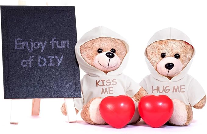 24 Pcs Stuffed Bear Clothes Bulk Sublimation Blank Stuffed Animal Shirt Plush Bear T Shirt Classic Bear Hoodie Tee Shirt Fit 14-18 Inches Stuffed Dolls